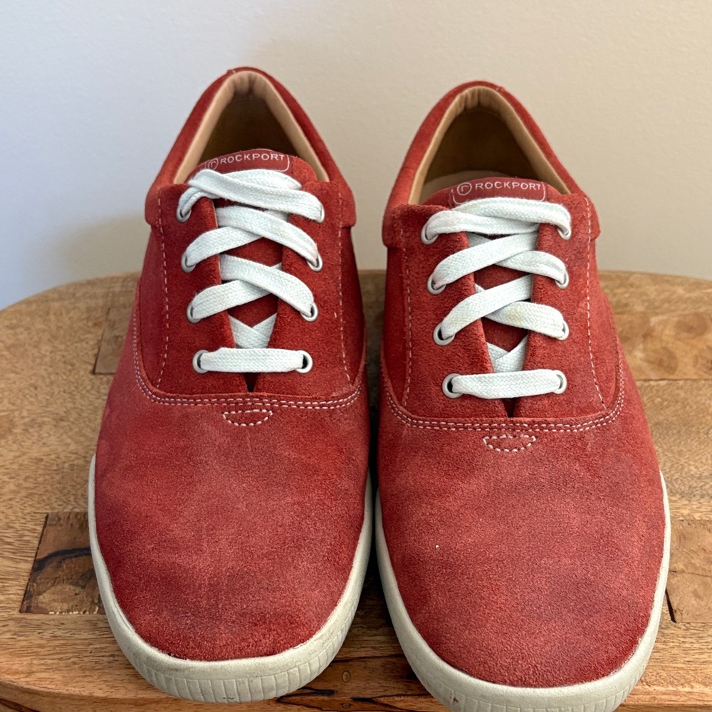 Rockport Men's Red Suede Sneakers